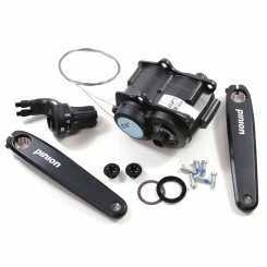 PINION Getriebe C1.9 XR Schwarz Anthrazit - Komplettset P1120 - Schaltgriff DS2 + Kurbel